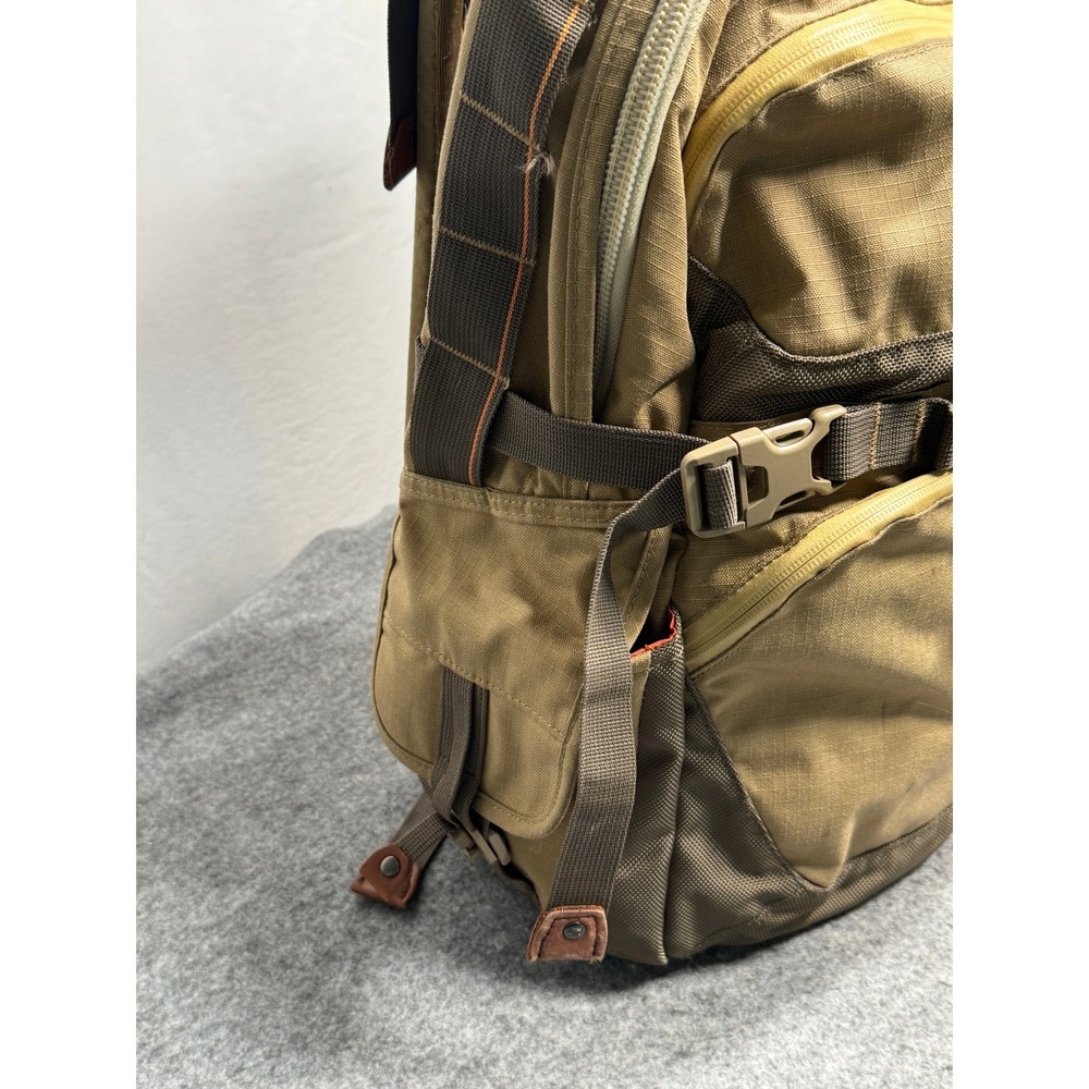 Eddie Bauer Adventurer All-Around Backpack Leather & Nylon Leather Accents - Picture 3 of 9